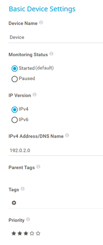 Basic Device Settings