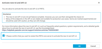 Confirm New UI Activation Confirm New UI Activation